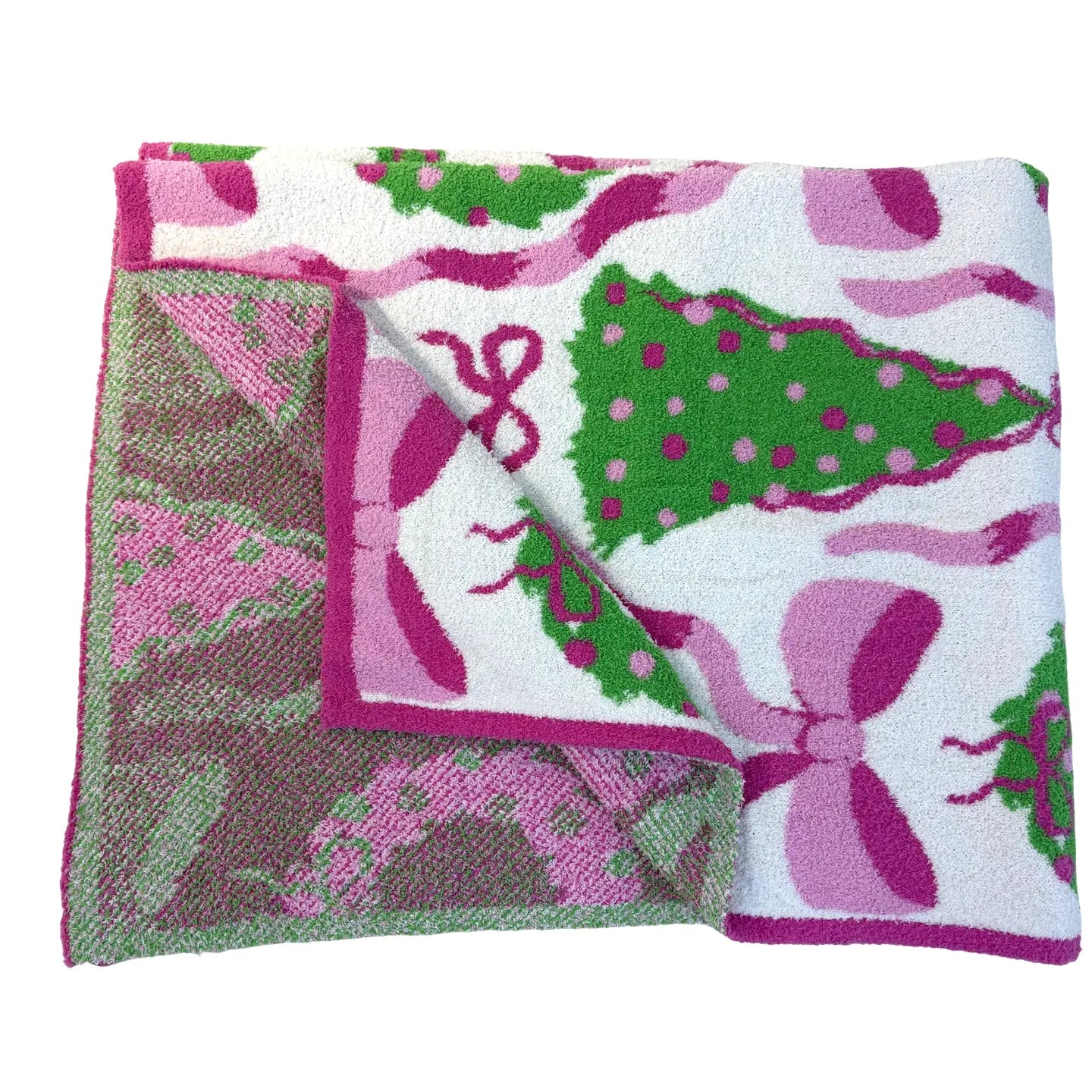 Holiday Wreaths and Trees Blanket - PREORDER