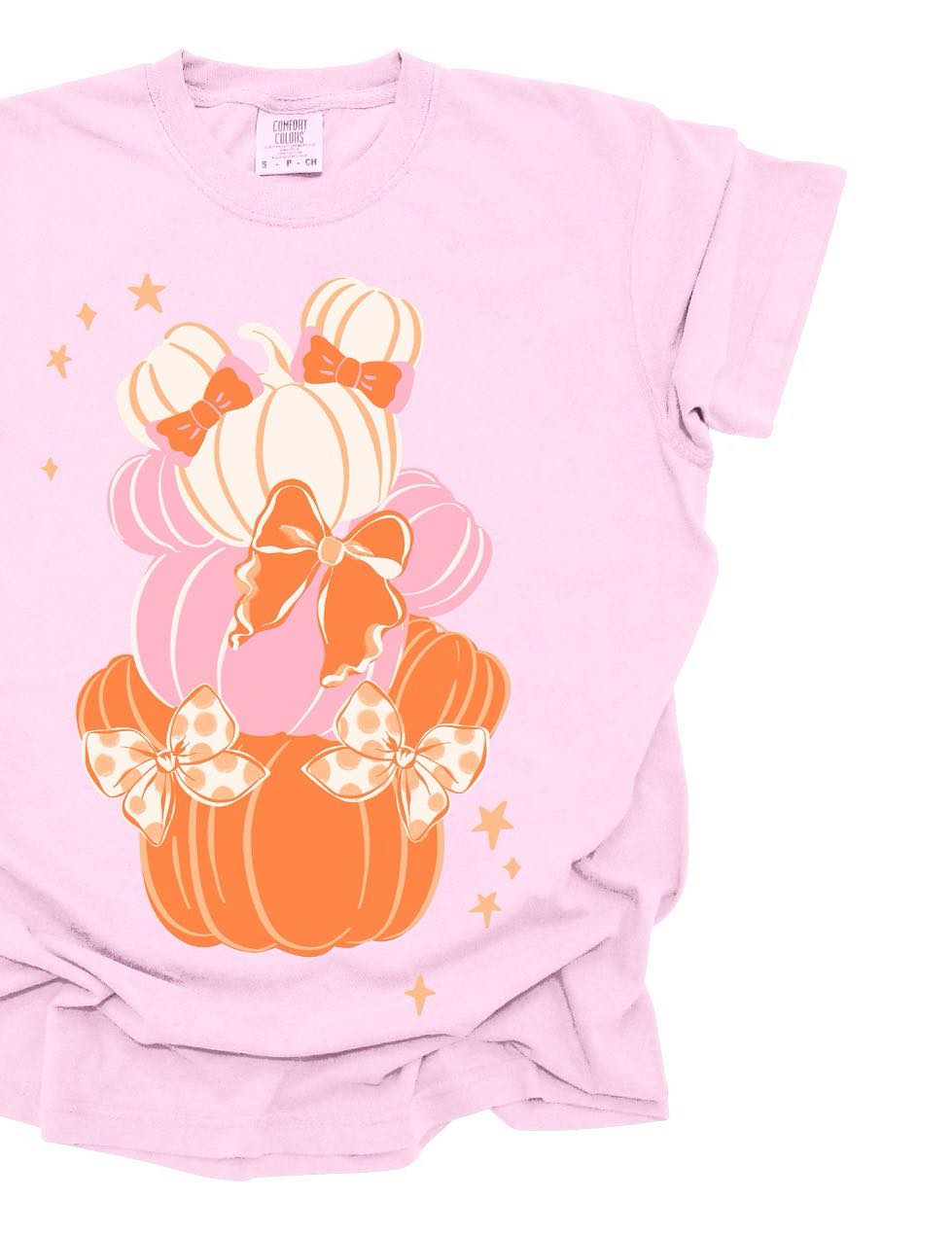 Pumpkin Bow Stack CC Tee - S, M, XL, 4XL