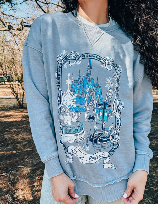 All is Found Bows and Borders Hi Low Pullover - M+L