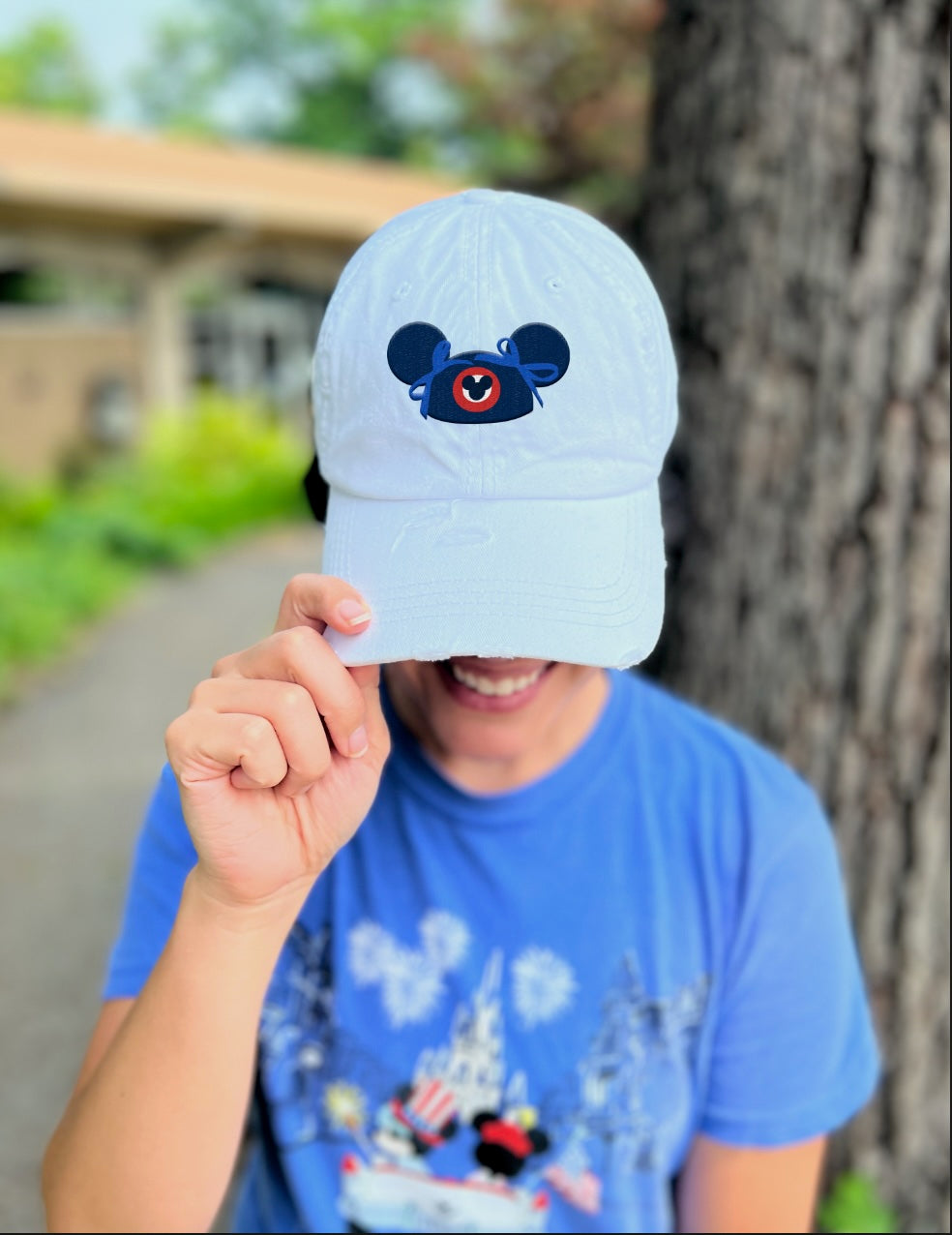 Americana Bow Ears Hat - White