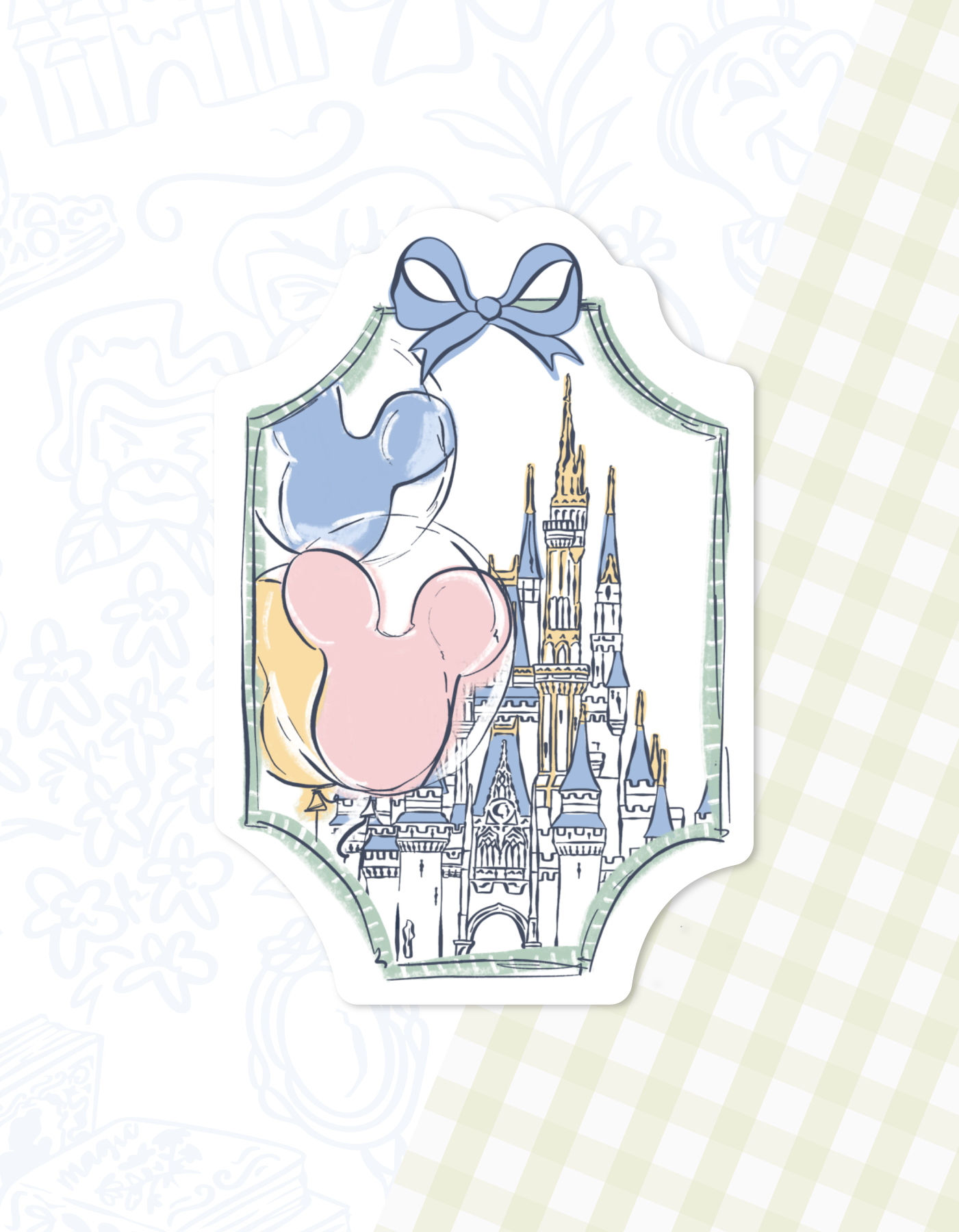 Bows and Borders Sticker