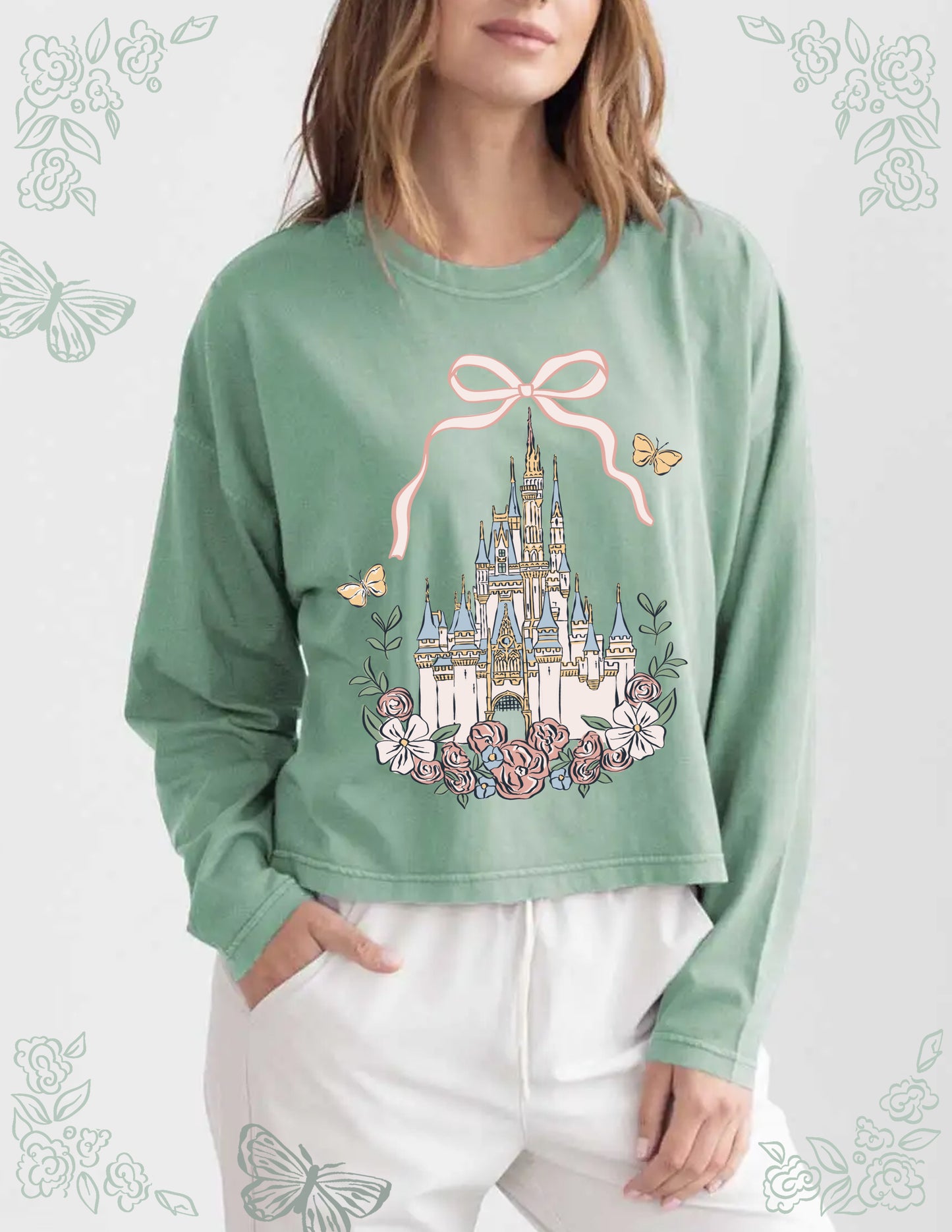 Coquette Castle Harbor Long Sleeve- Sage