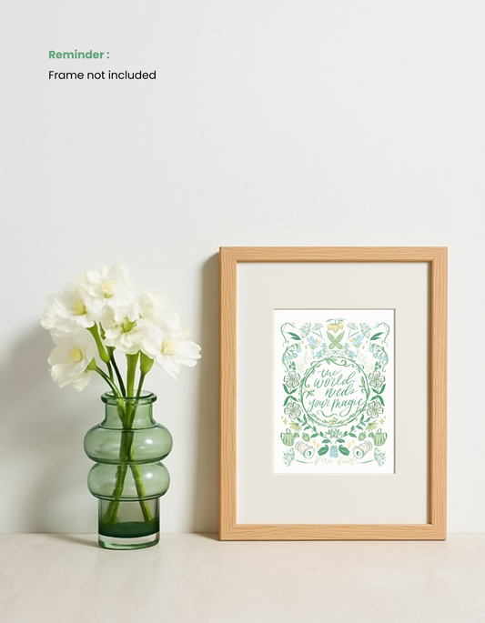 Faith and Trust Floral Art Print - 5x7 - PREORDER