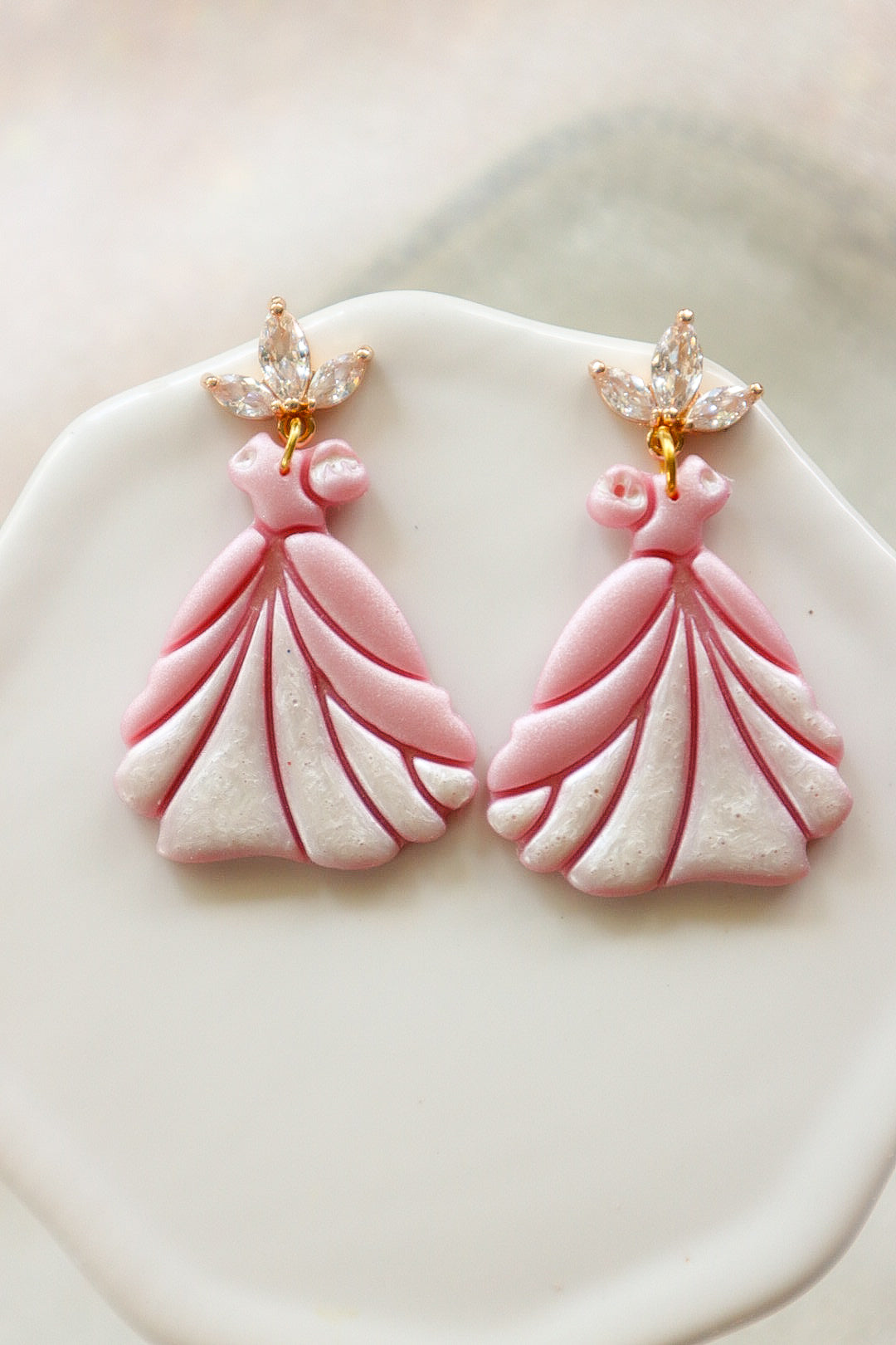 Mermaid Dress Dangle Earrings - Opal & Rain