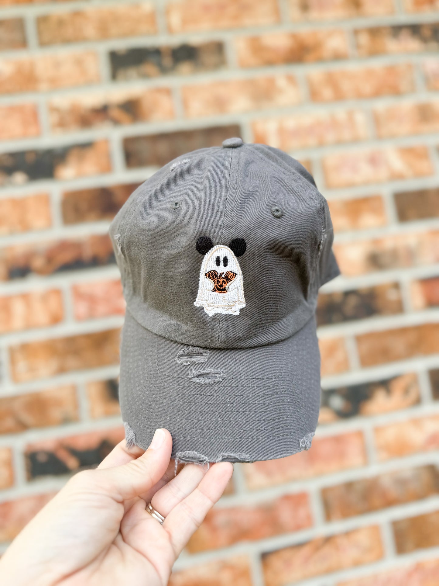 Ghost Pumpkin Hat - Charcoal - PREORDER