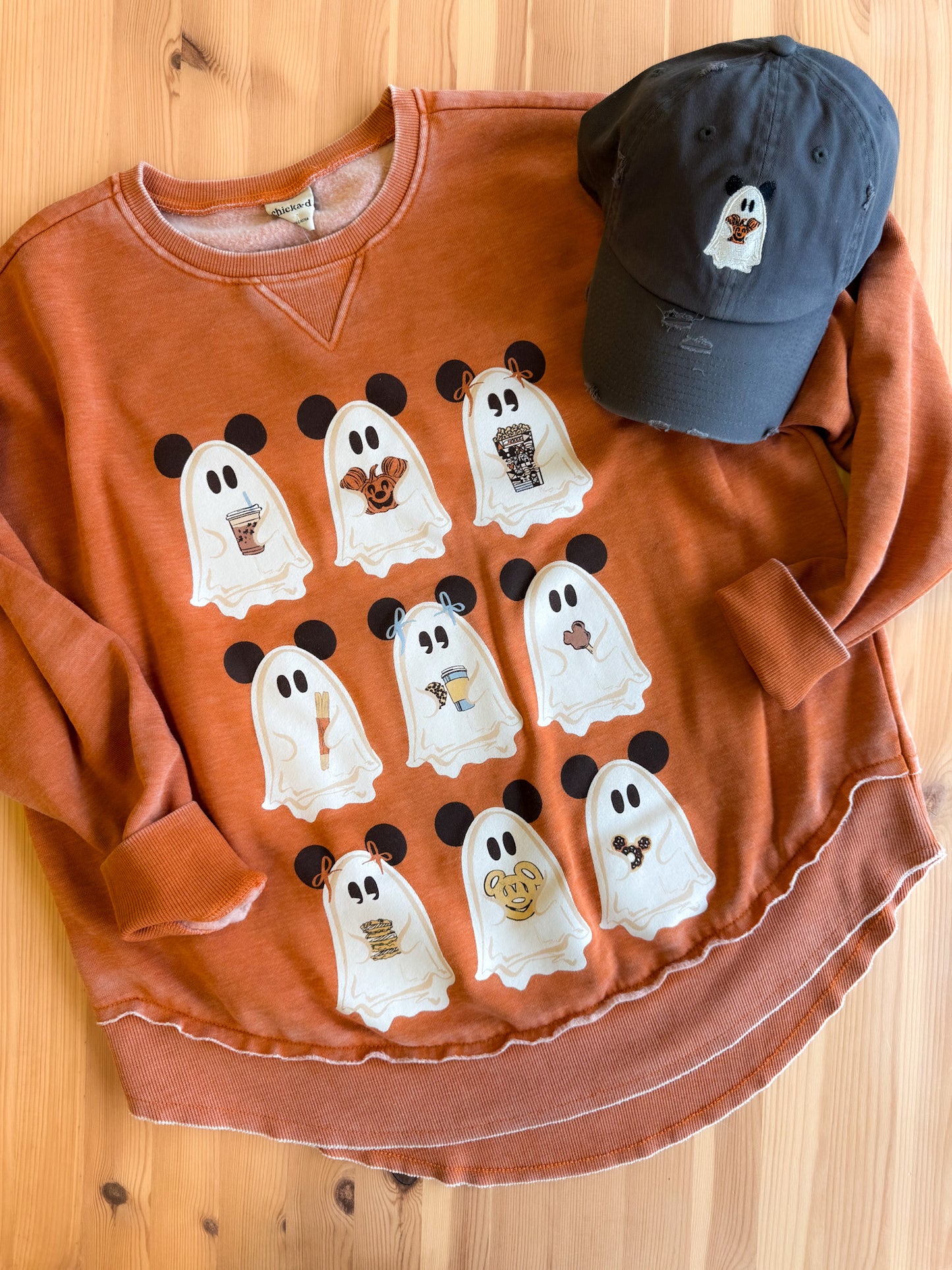 *NEW* Fall Ghost Hi Low Crewneck Pullover - Sienna - PREORDER