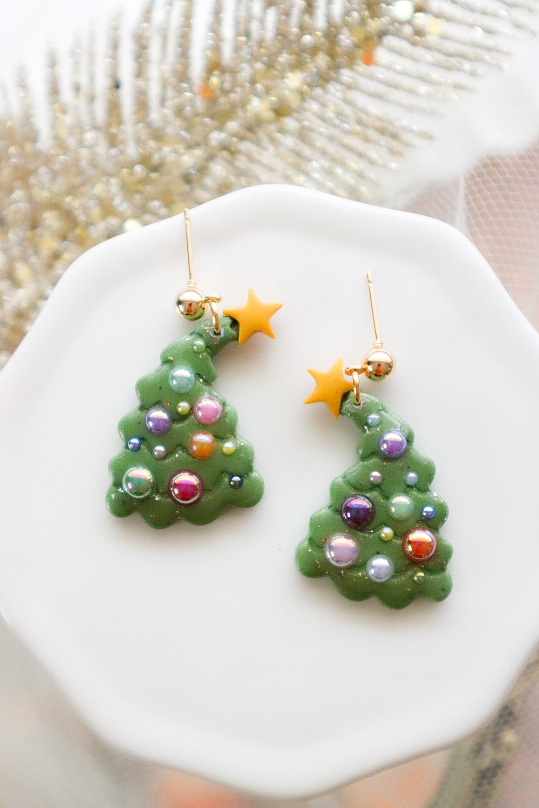 Lou Who Tree Earrings - Opal & Rain