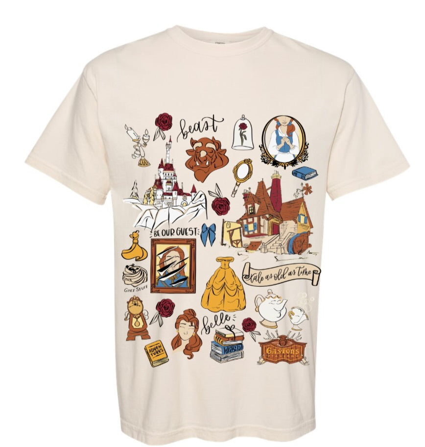 Beauty Sketch Tee - Butter + Ivory