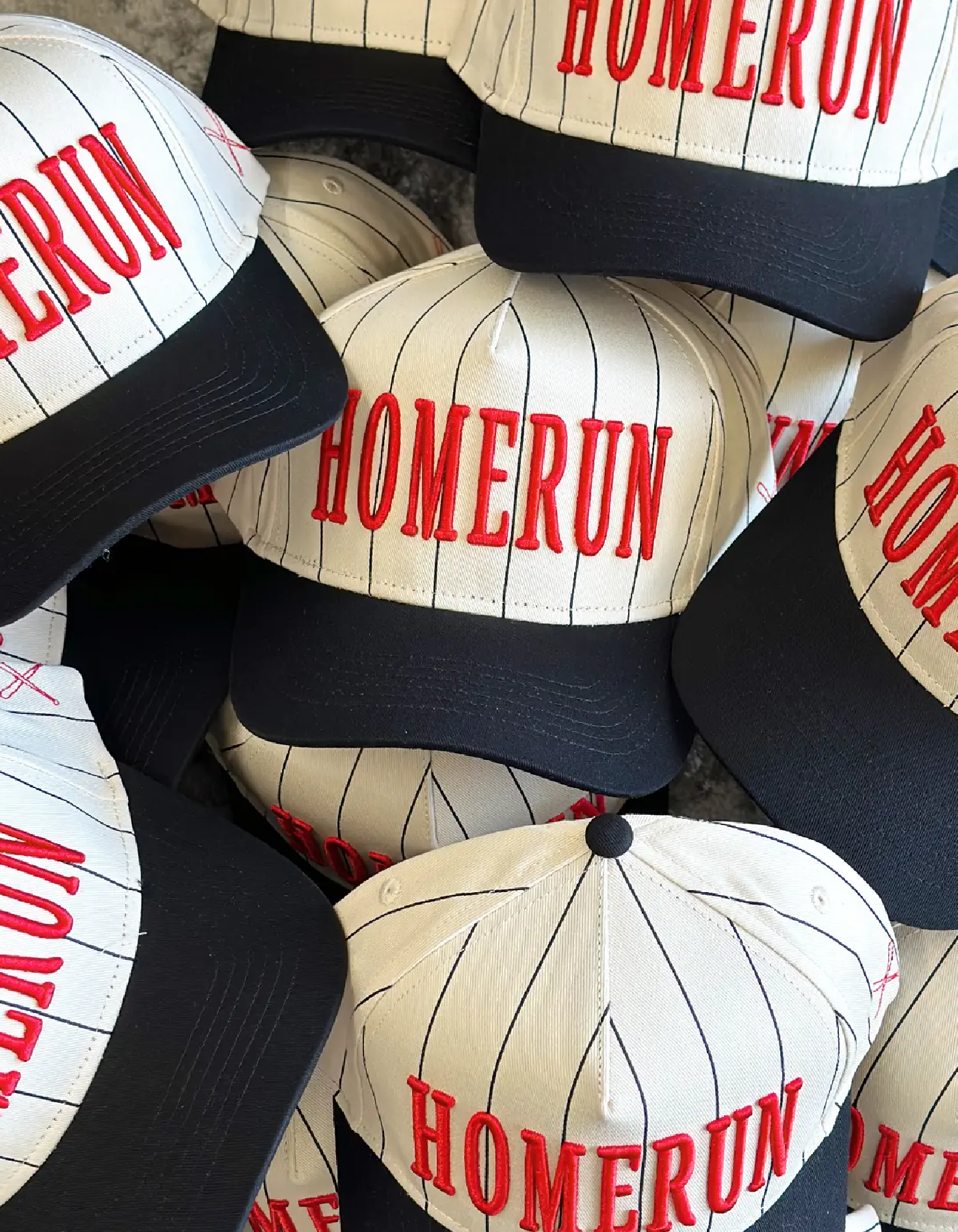 Home Run Trucker Hat - Black & White