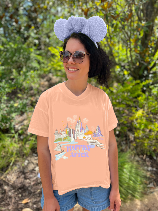 Happily Ever After Hi-Low Tee- Peachy