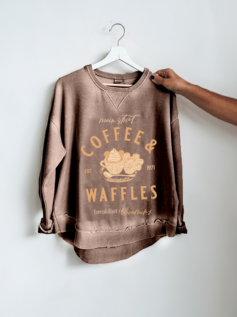 Coffee + Waffles Crewneck - S