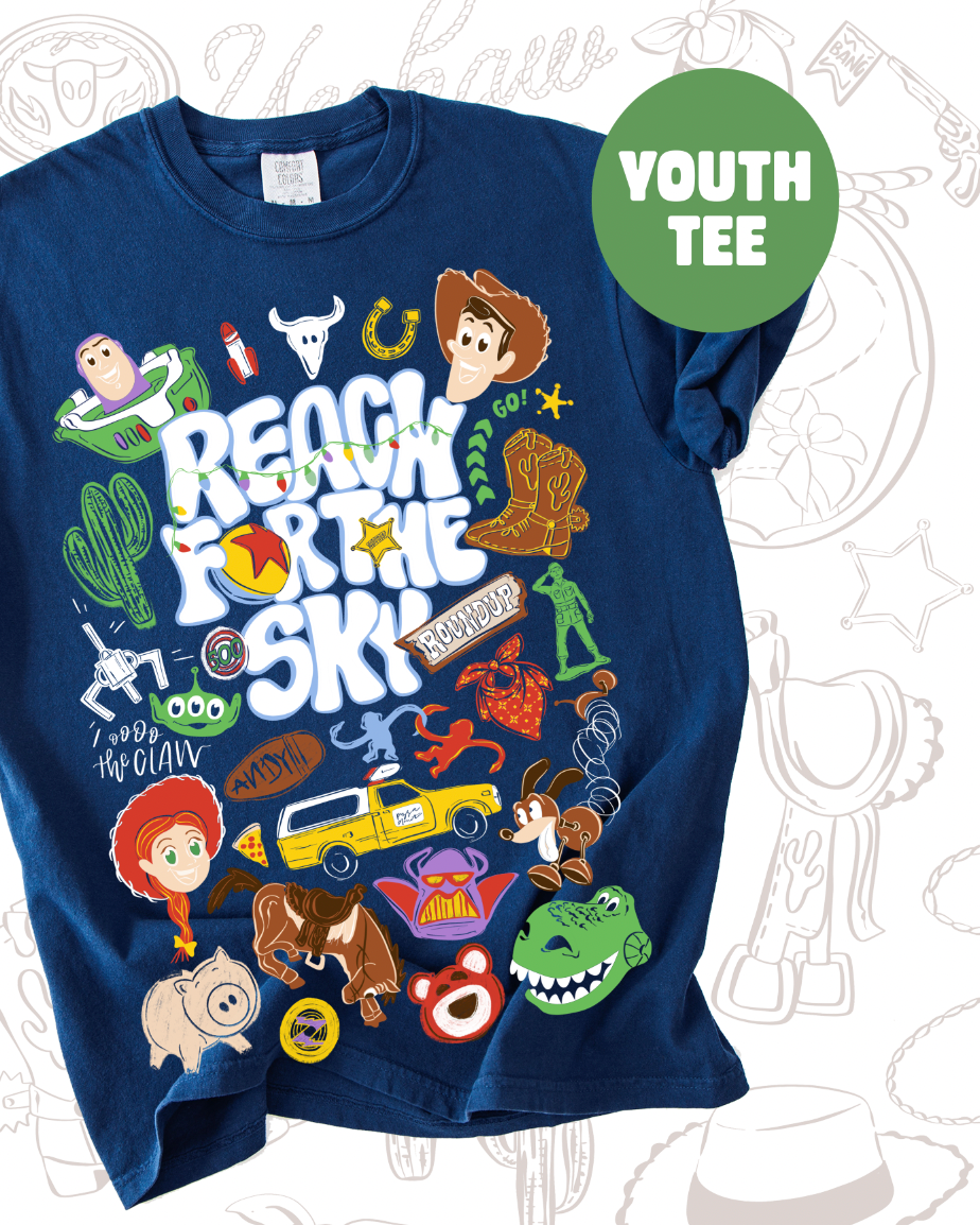 YOUTH Reach for the Sky Tee - Navy