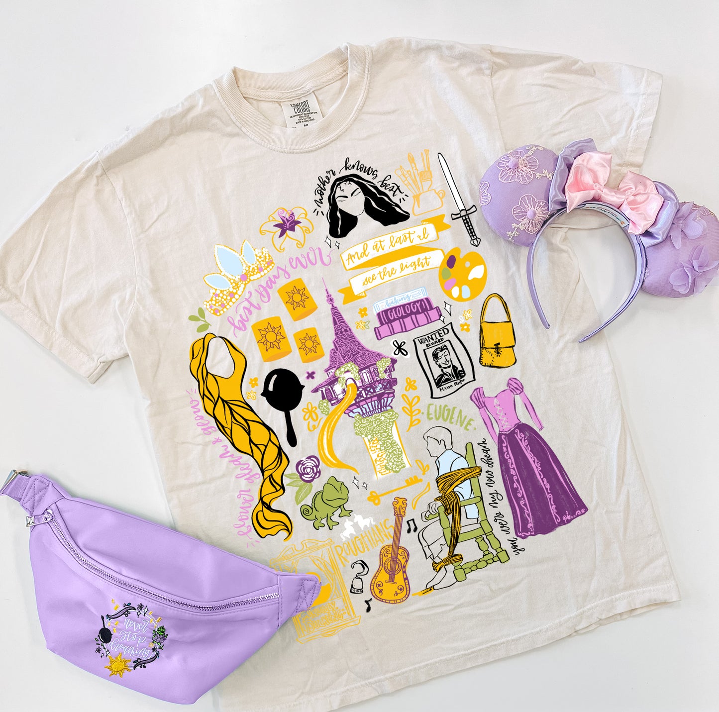Tangled Sketch Tee - L, XL + 4XL