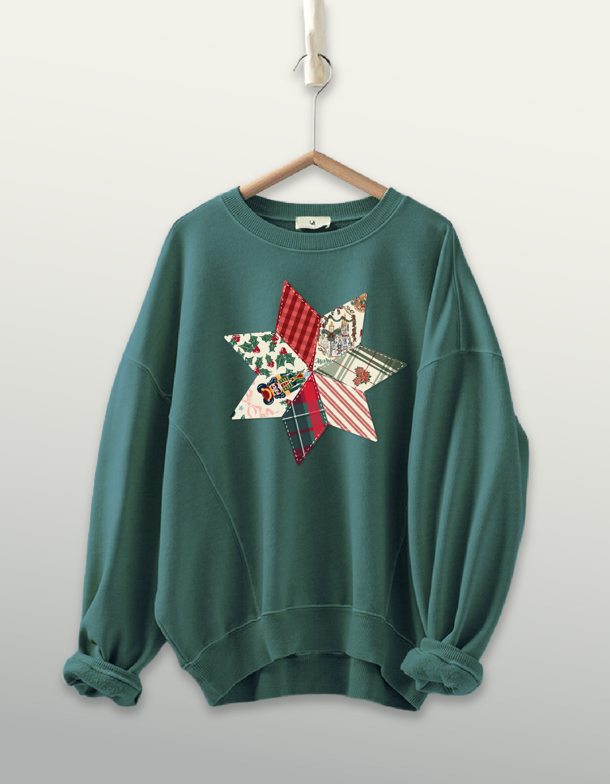 Winter Quilt Star Crewneck - Hunter Green - PREORDER