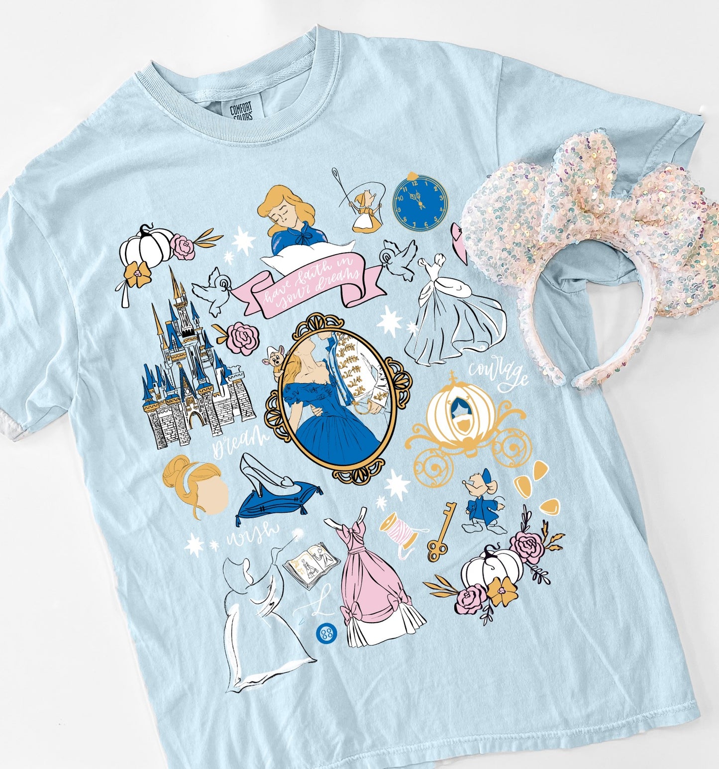 Cinderella Sketch Tee - S-3XL
