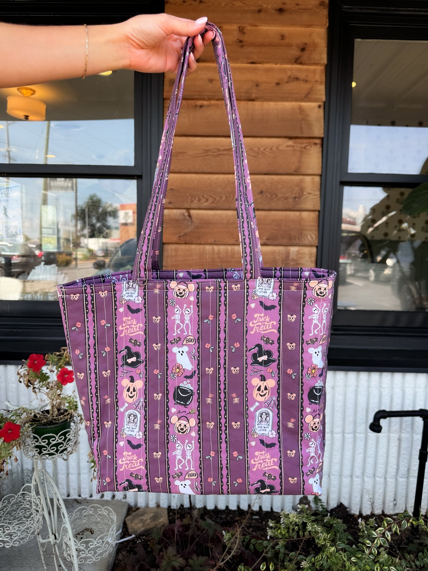 Fall Classic Quilted Tote - Trick or Treat Stripe - PREORDER