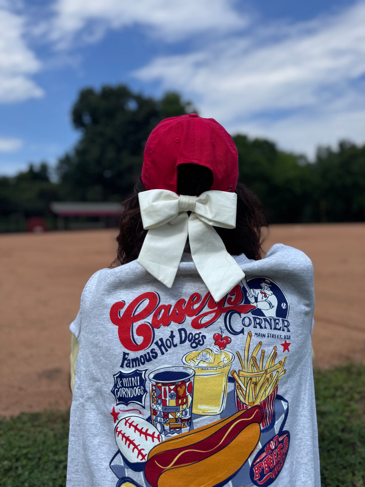Famous Hot Dogs Hat with Bow - Red