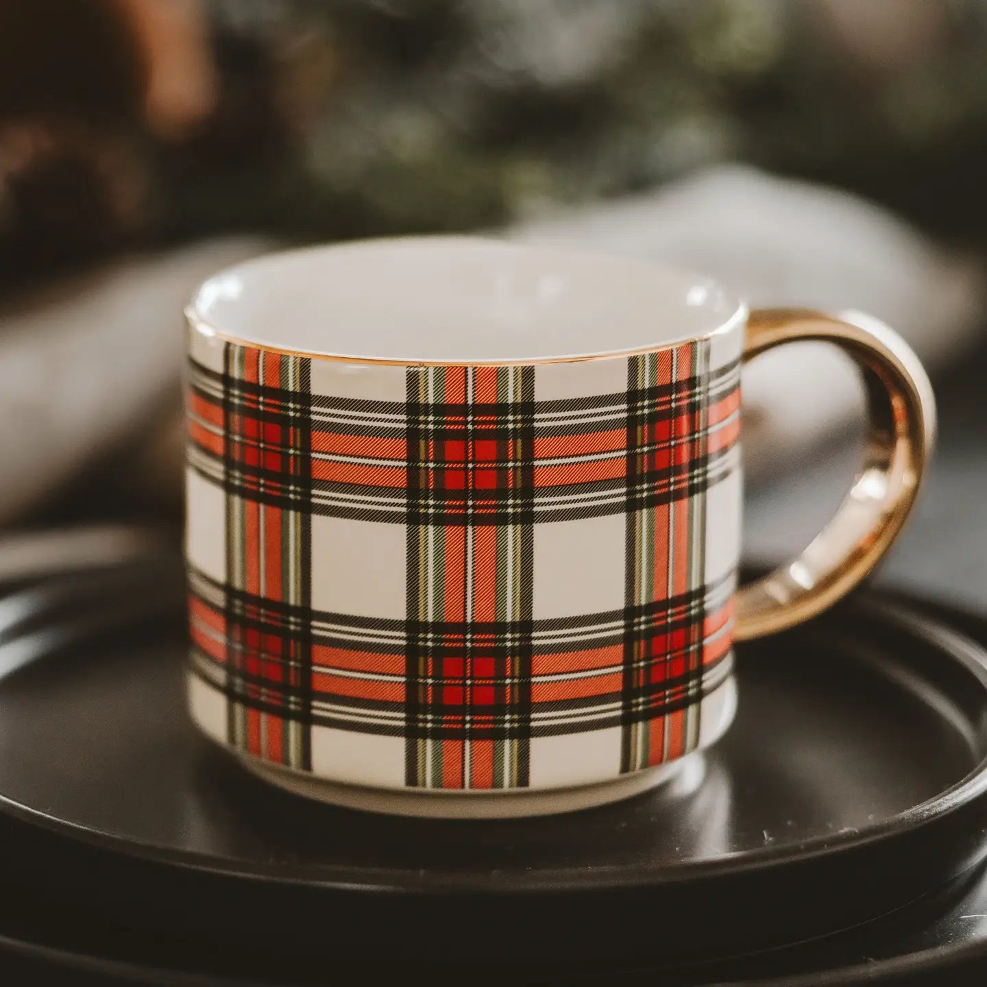 Plaid Christmas Mug