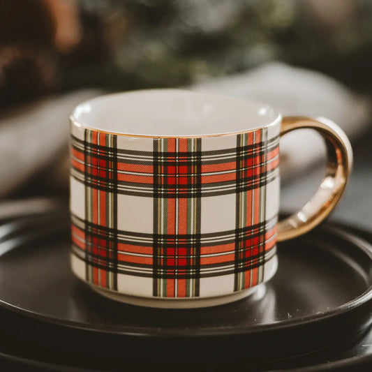 Plaid Christmas Mug