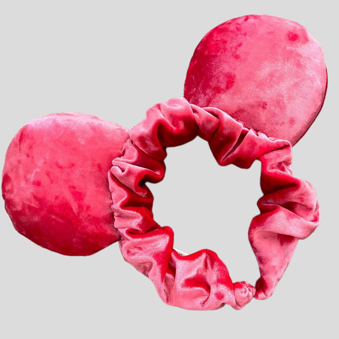 Pink Velvet Scrunchie Ears - Stitched Up Magic