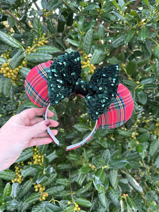 Christmas Plaid Ears x Dreaming of Magic Designs - PREORDER