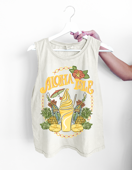Pineapple Paradise Mineral Wash Tank - Cream - PREORDER