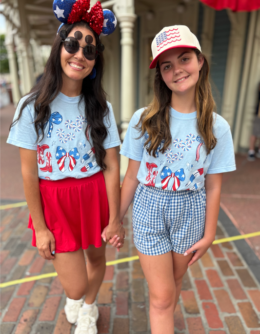 Americana Sketch Tee - Chambray - IMPERFECT