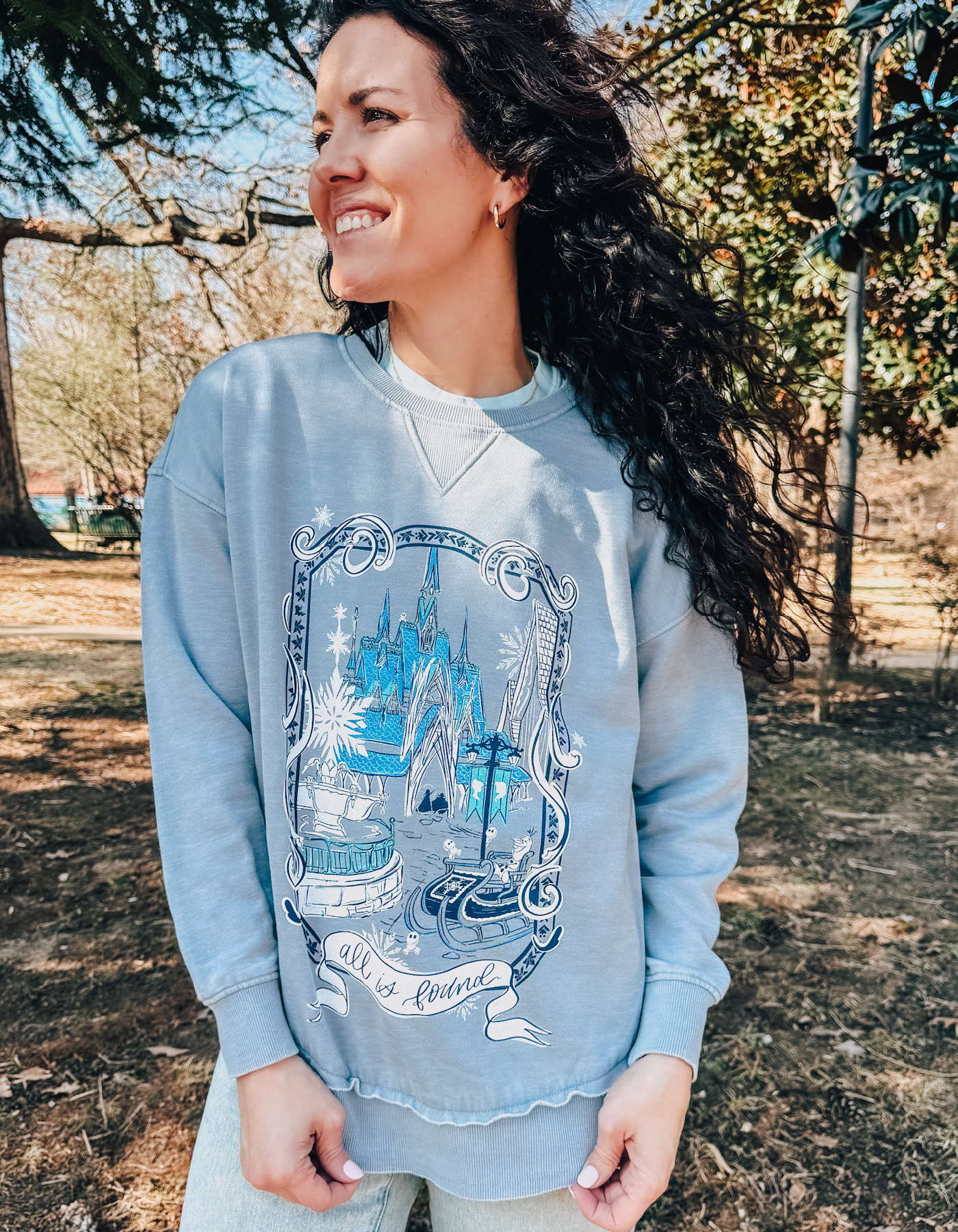 All is Found Bows and Borders Hi Low Pullover - M+L