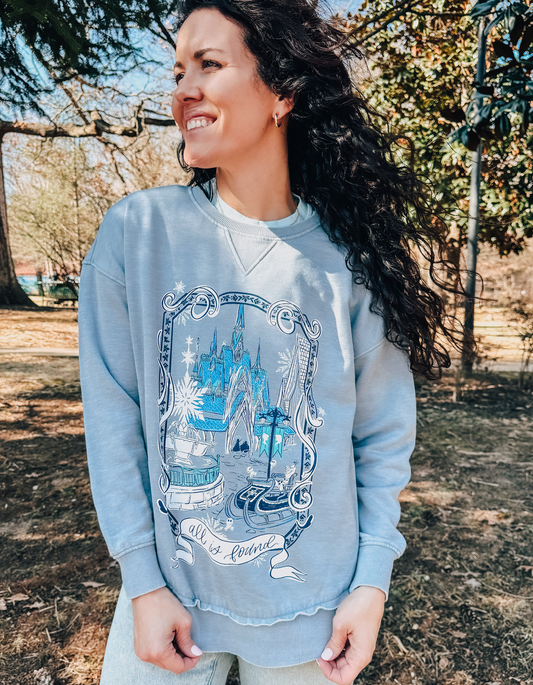 All is Found Bows and Borders Hi Low Pullover - M+L