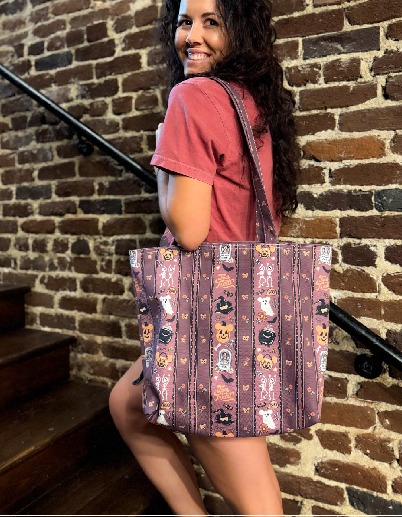 Fall Reversible Canvas Tote - Trick or Treat with Dot - PREORDER