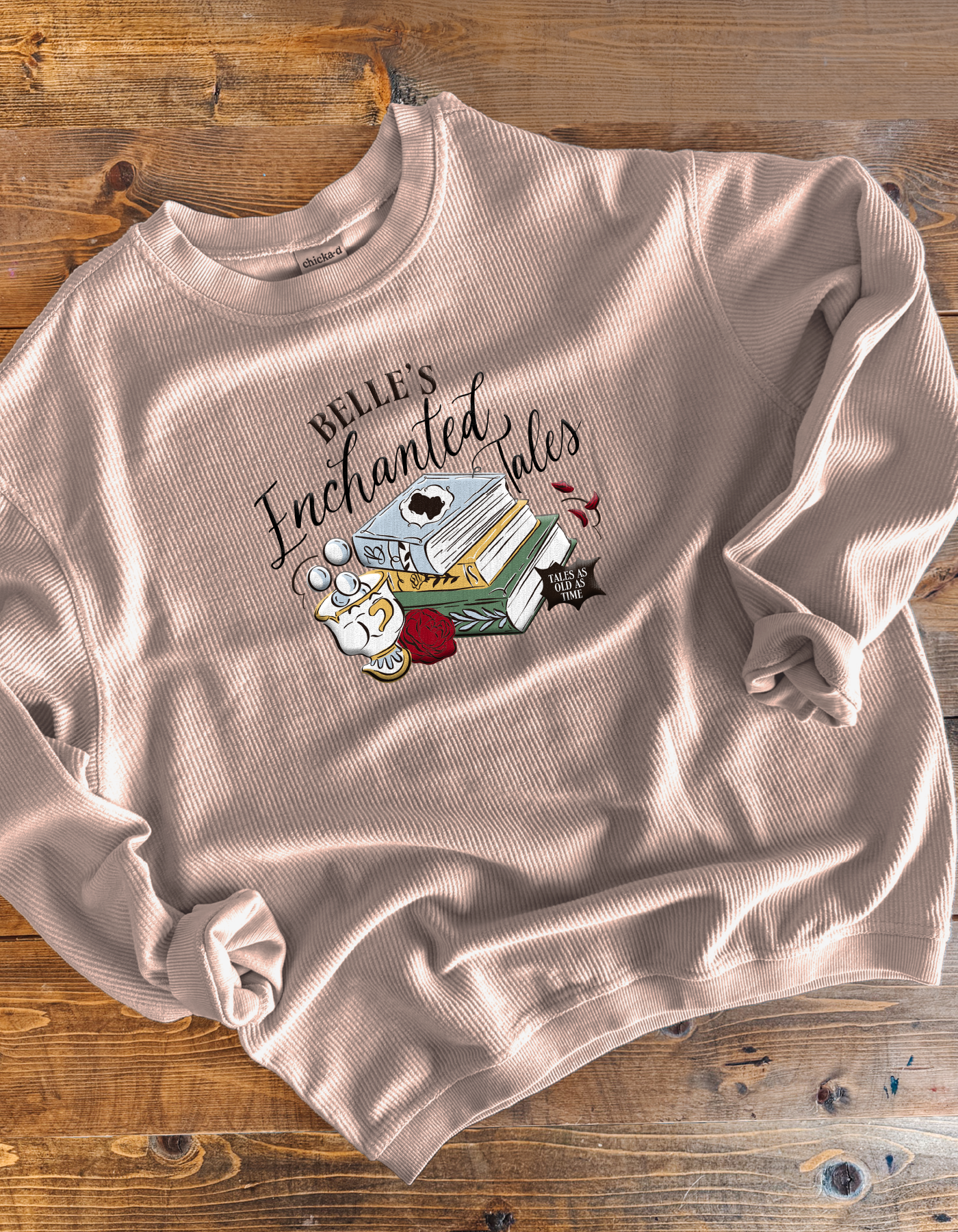 Enchanted Tales Embroidered Corded Sweatshirt -PREORDER