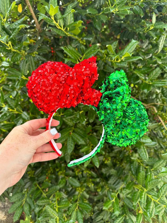 Red + Green Confetti Ears - Dreaming of Magic Designs - PREORDER