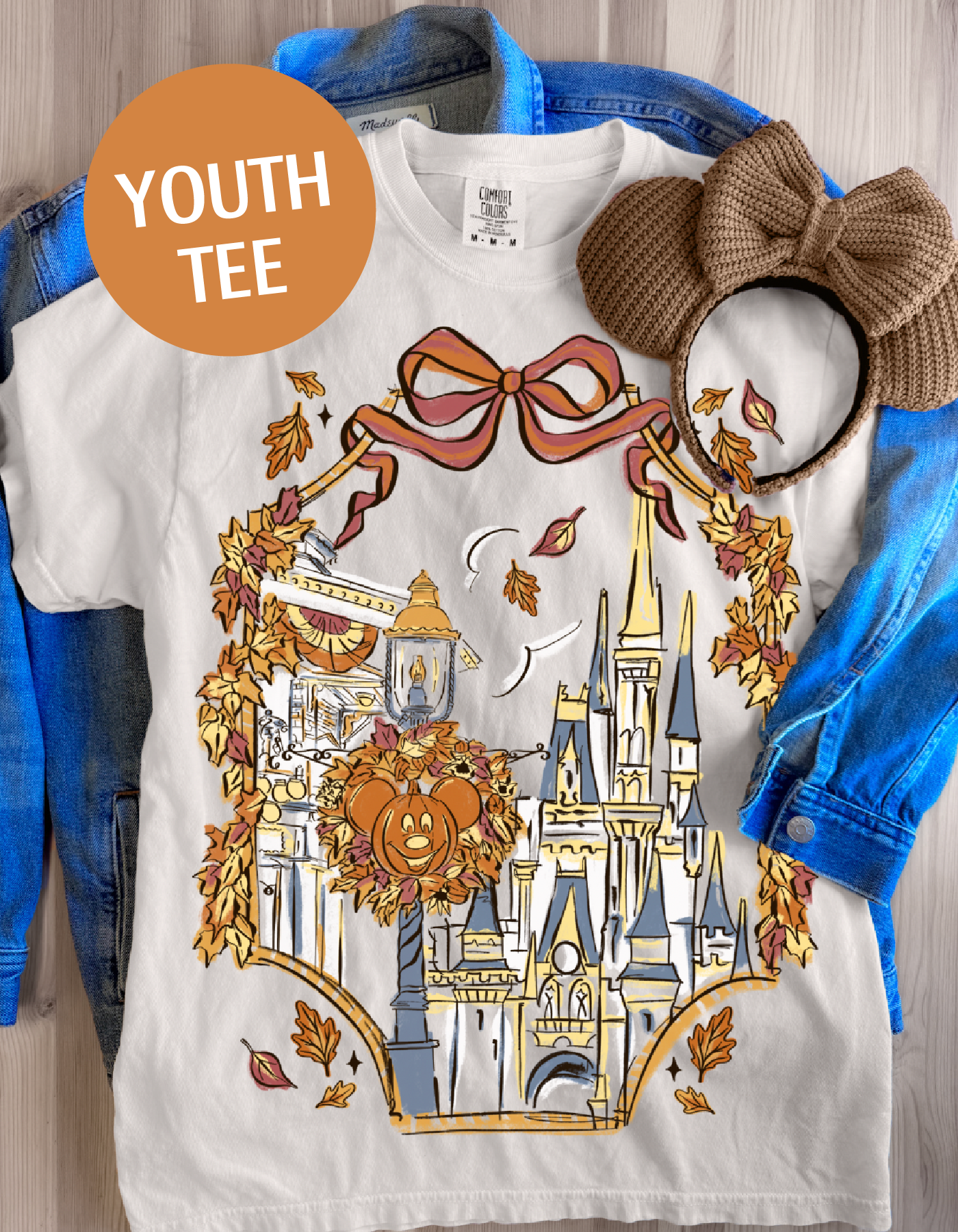 YOUTH Fall Park Snap Tee - Natural - PREORDER