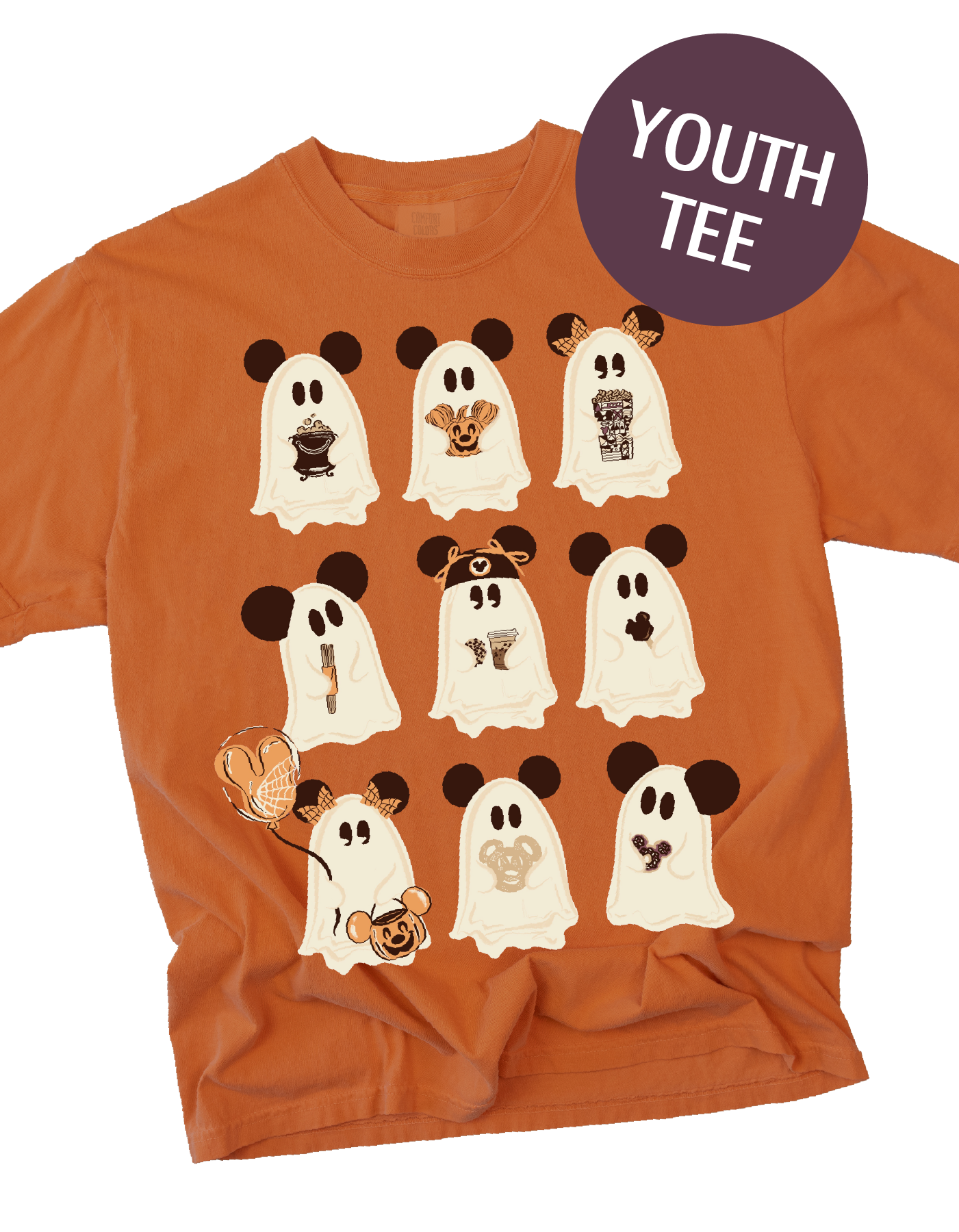 YOUTH *NEW* Fall Ghost Tee - Texas Orange - PREORDER