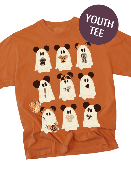 YOUTH *NEW* Fall Ghost Tee - Texas Orange