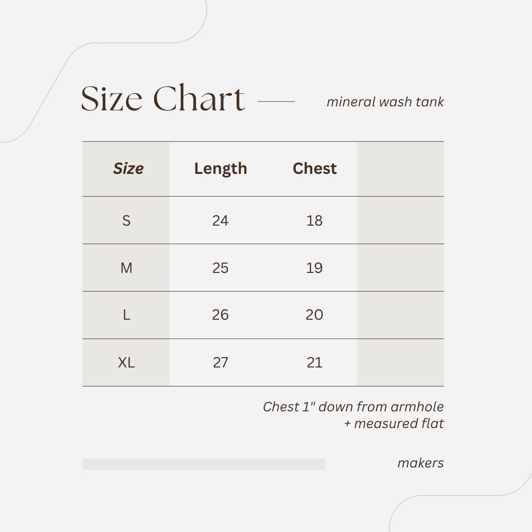 Sidekicks Sketch Mineral Wash Tank- Cream- PREORDER