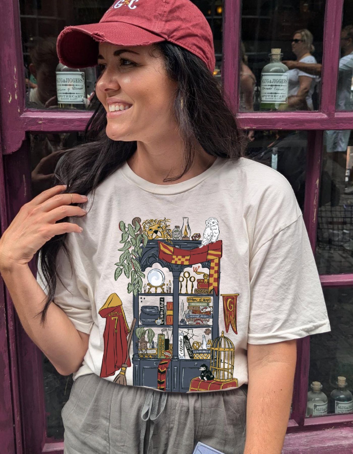 Brave Common Room Bookcase Tee - Ivory