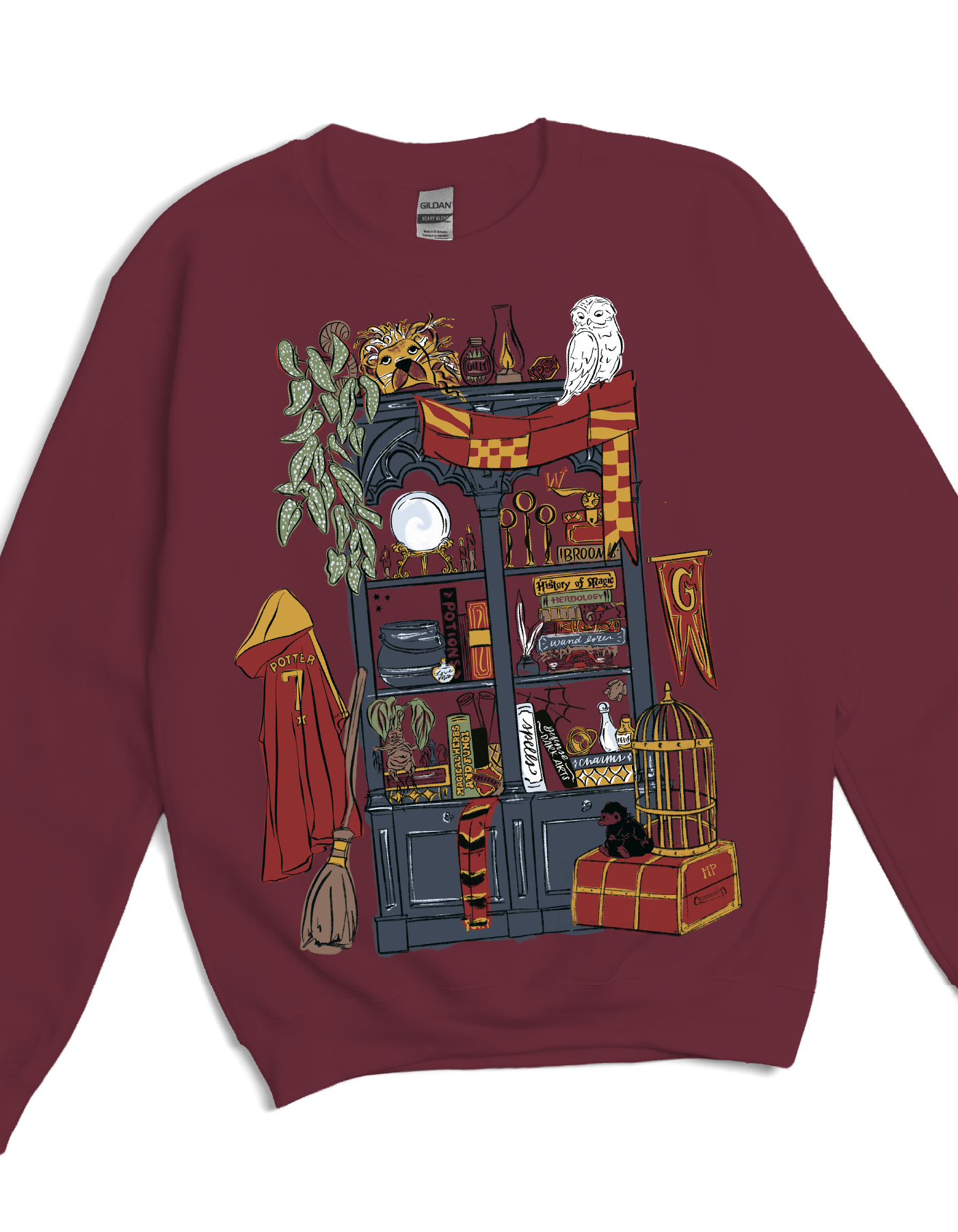 Brave Common Room Bookcase Sweatshirt - Merlot - PREORDER