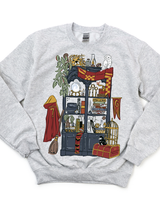 Brave Common Room Bookcase Sweatshirt - Ash Gray - PREORDER