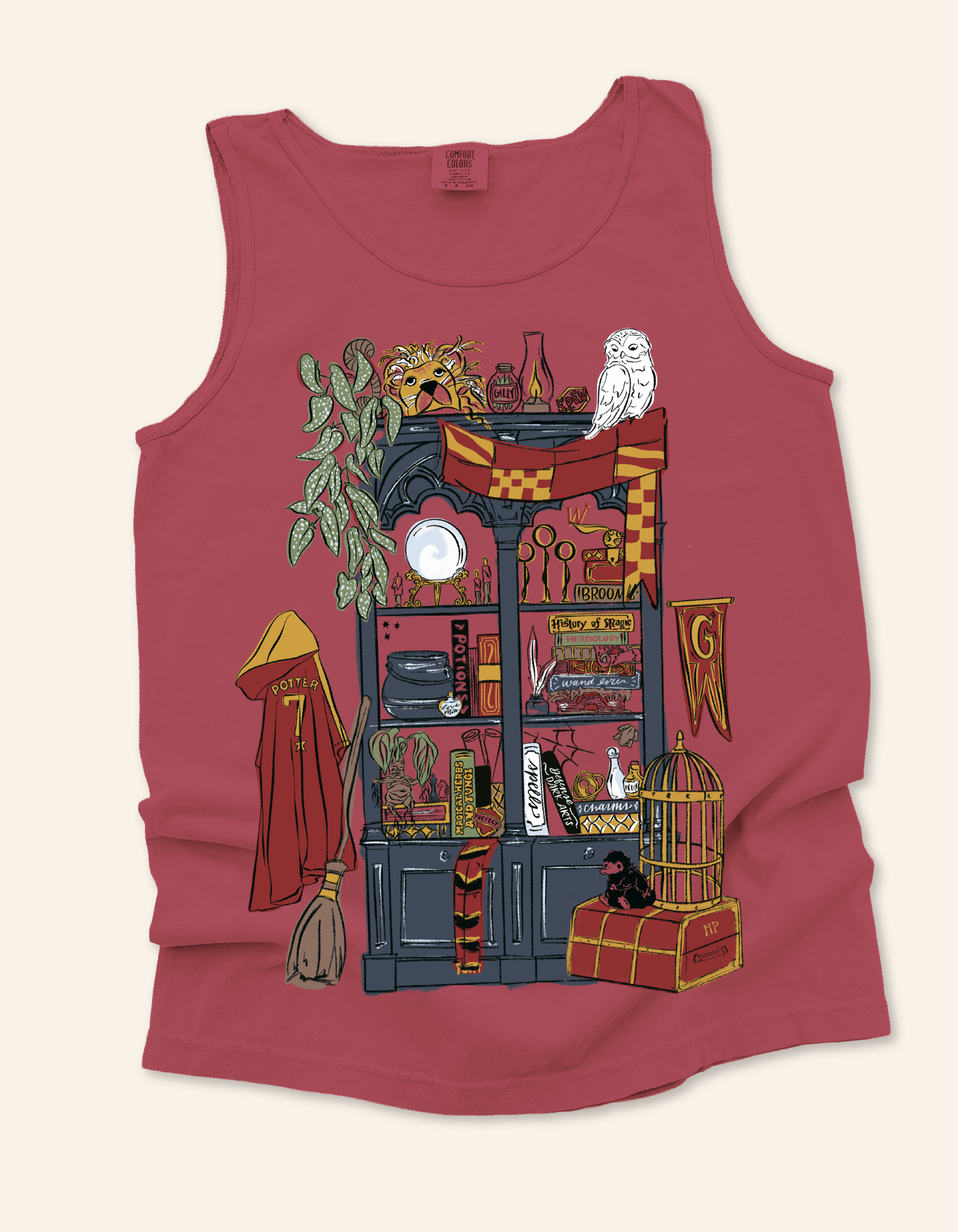 Brave Common Room Bookcase Tank - Crimson - PREORDER