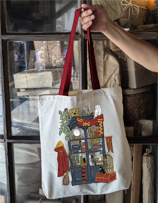 Brave Common Room Bookcase Tote - Red Straps