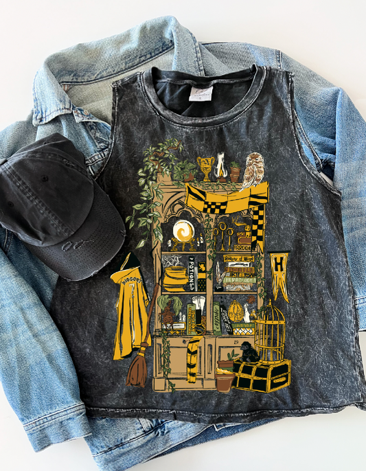 Loyal Common Room Bookcase Mineral Wash Tank - Black - PREORDER