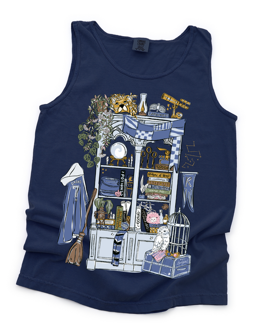 Wise Common Room Bookcase Tank - True Navy