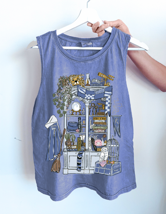 Wise Common Room Bookcase Mineral Wash Tank - Blue