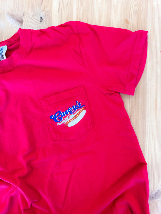 Casey's Emblem Pocket Tee - Red