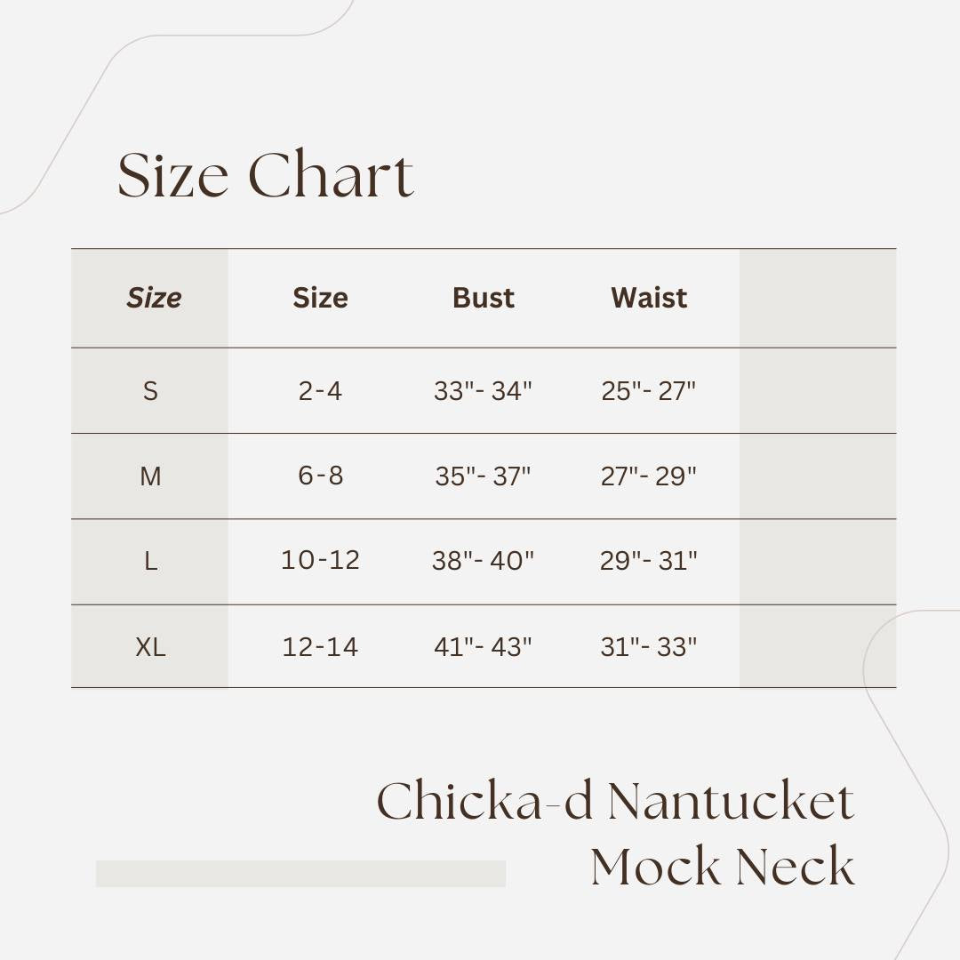 Castaway Sketch Nantucket Mock Neck - Ocean