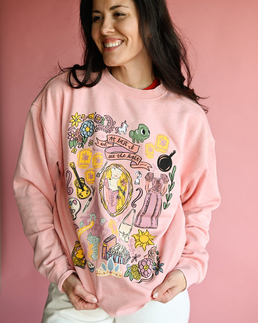 Lost Princess Sketch Crewneck Pullover