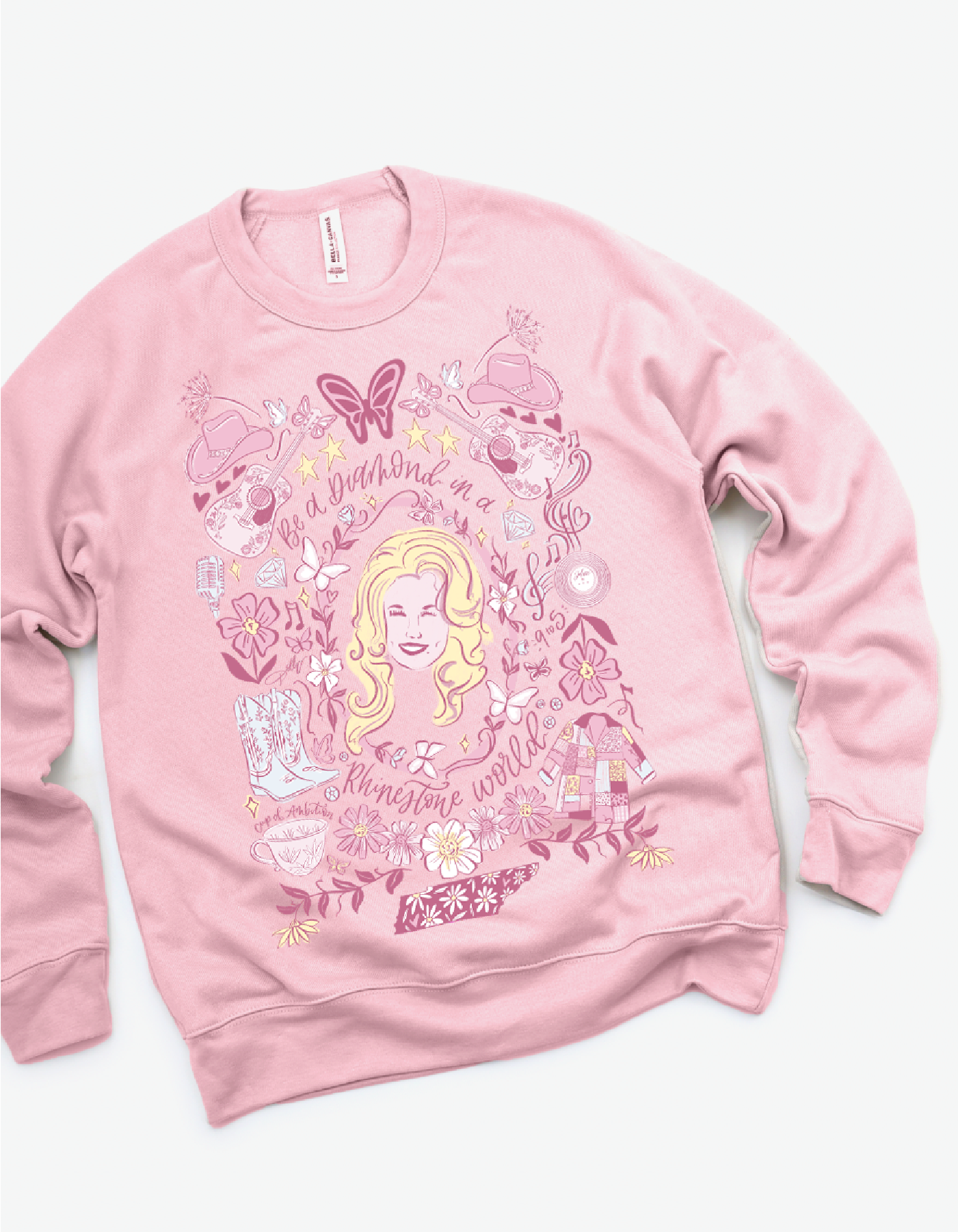 Dolly Parton Be a Diamond Sweatshirt - Pink - PREORDER