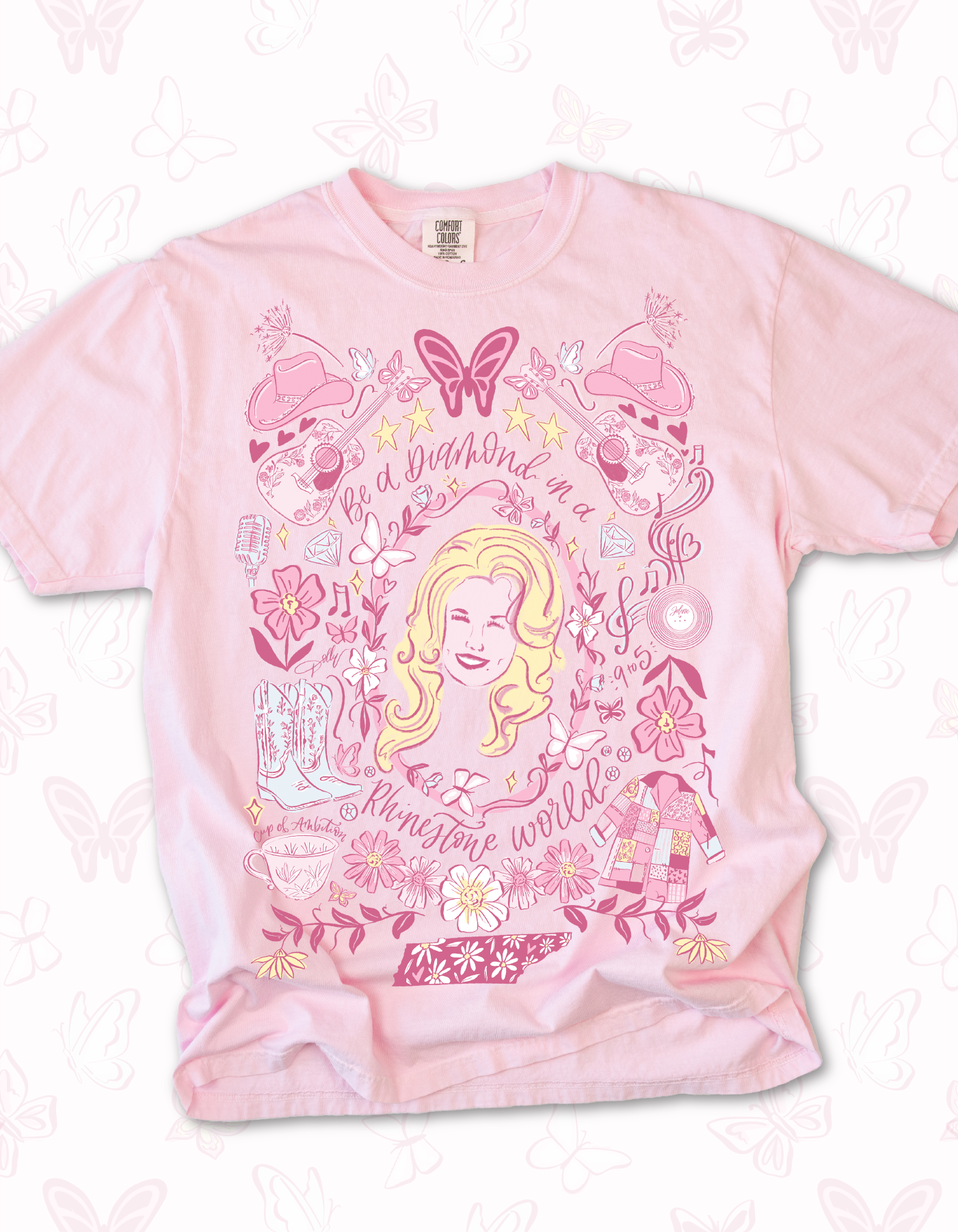 Dolly Parton Be a Diamond Tee - Blossom - PREORDER