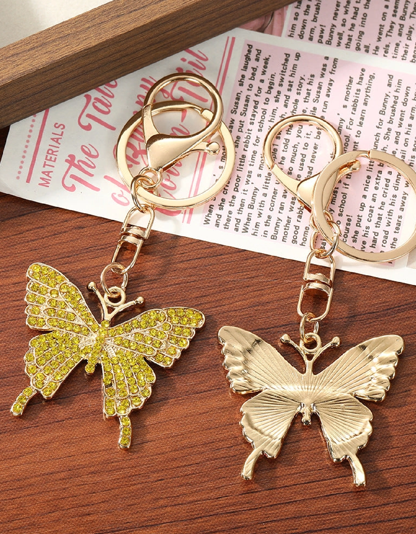 Dolly Parton Rhinestone Butterfly Keychain - PREORDER
